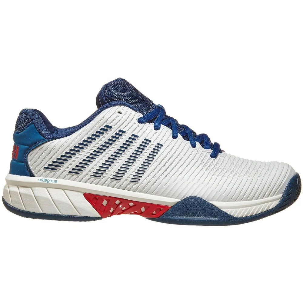 K-Swiss Men’s Hypercourt Express 2 Tennis Shoes (Blanc De Blanc/Opal/Lollipop)