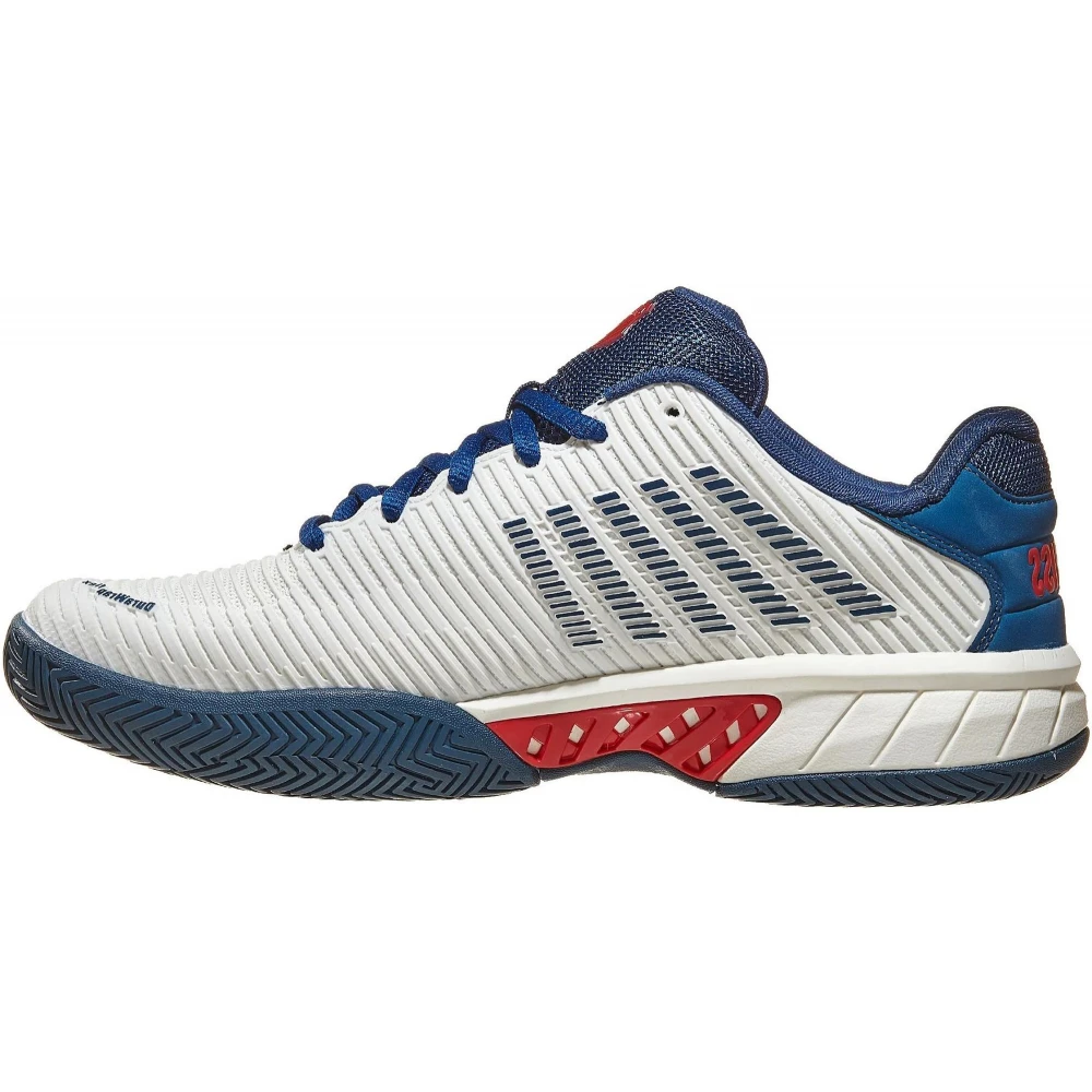 K-Swiss Men’s Hypercourt Express 2 Tennis Shoes (Blanc De Blanc/Opal/Lollipop) - Image 2