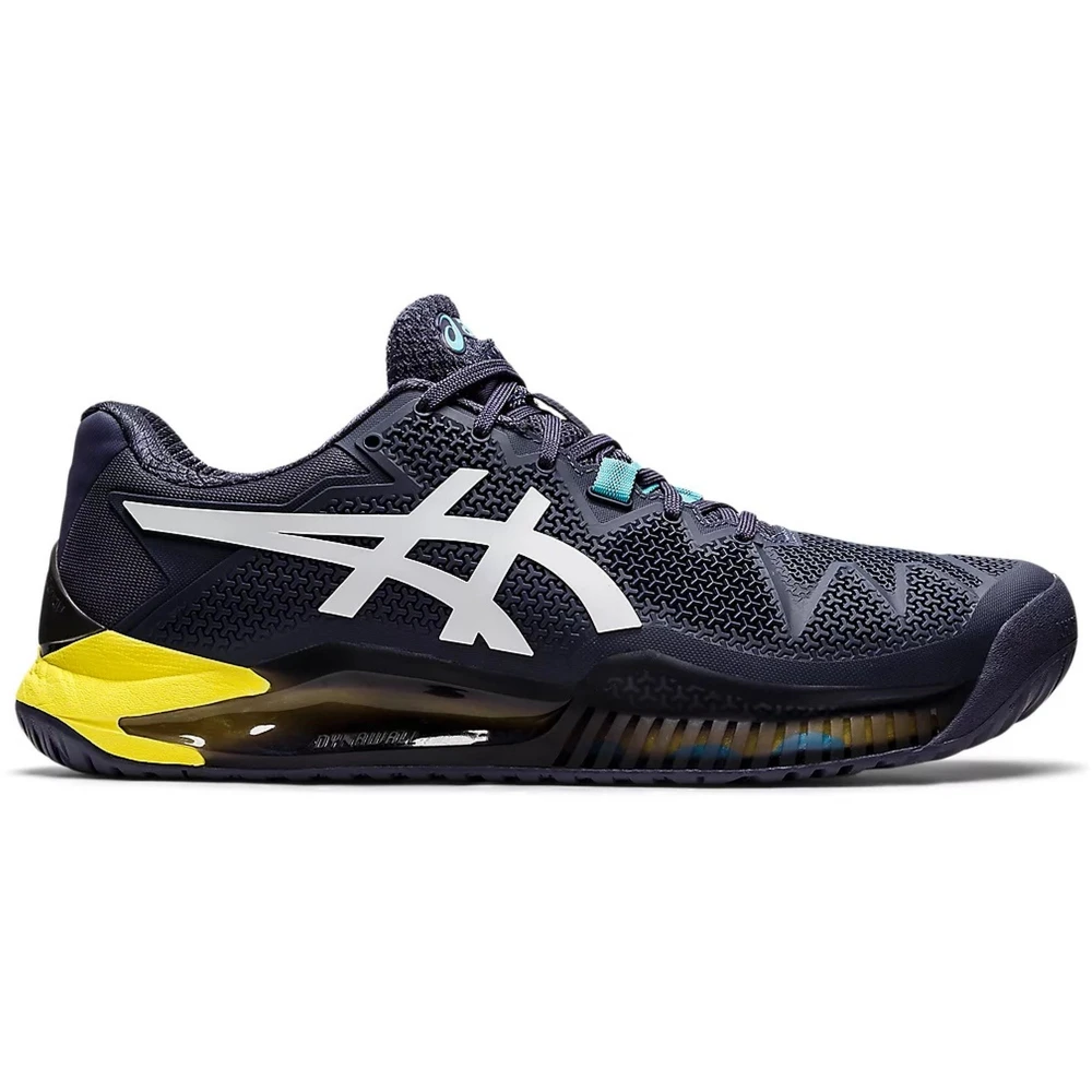 ASICS Men’s Gel-Resolution 8 Tennis Shoes (Indigo Fog/White)