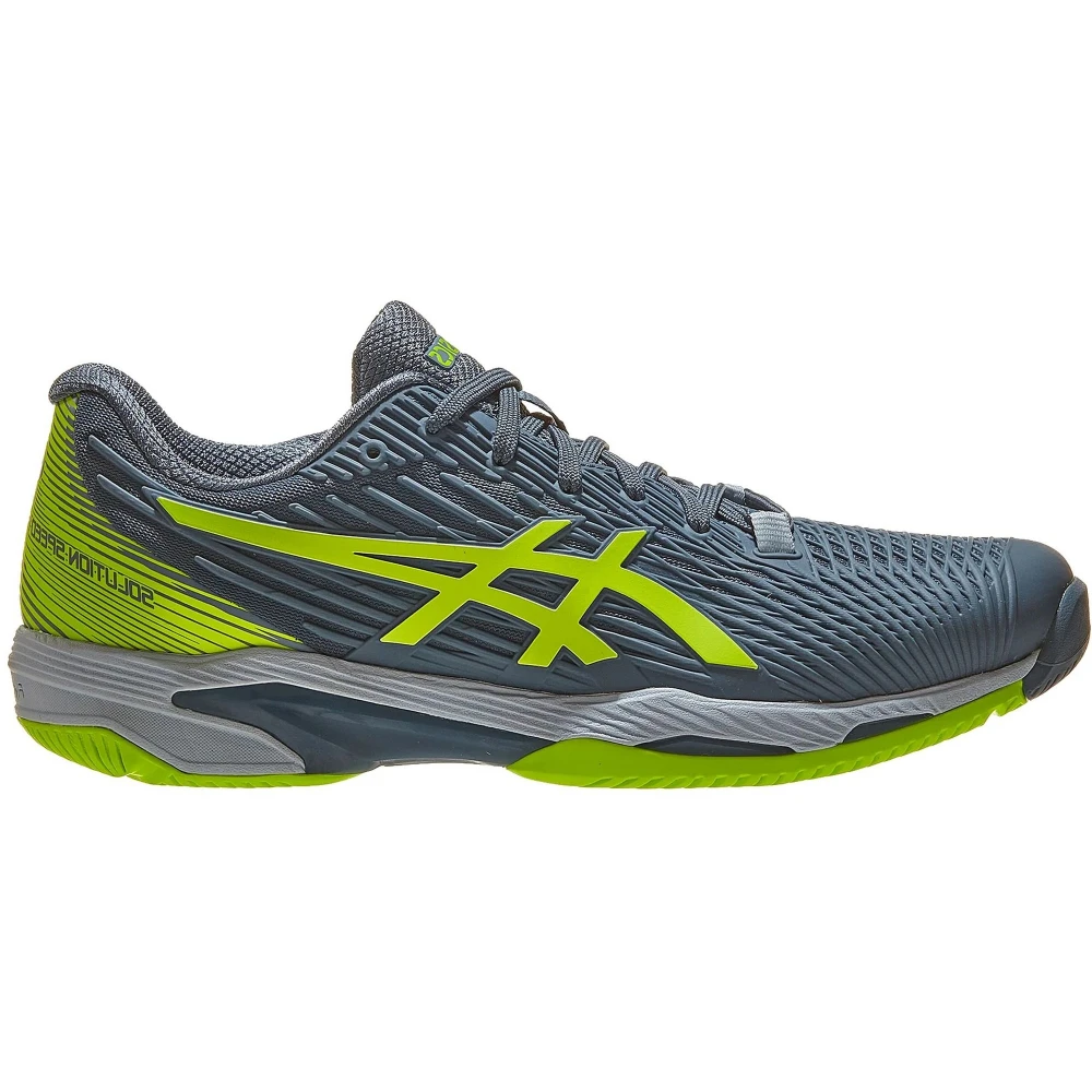 Asics Men’s Solution Speed FF 2 Tennis Shoes (Steel Blue/Hazard Green)