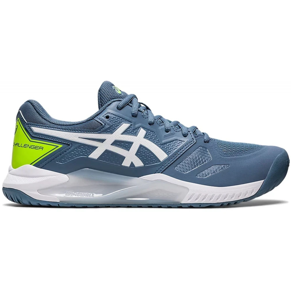 Asics Men’s Gel Challenger 13 Tennis Shoes (Steel Blue/White)