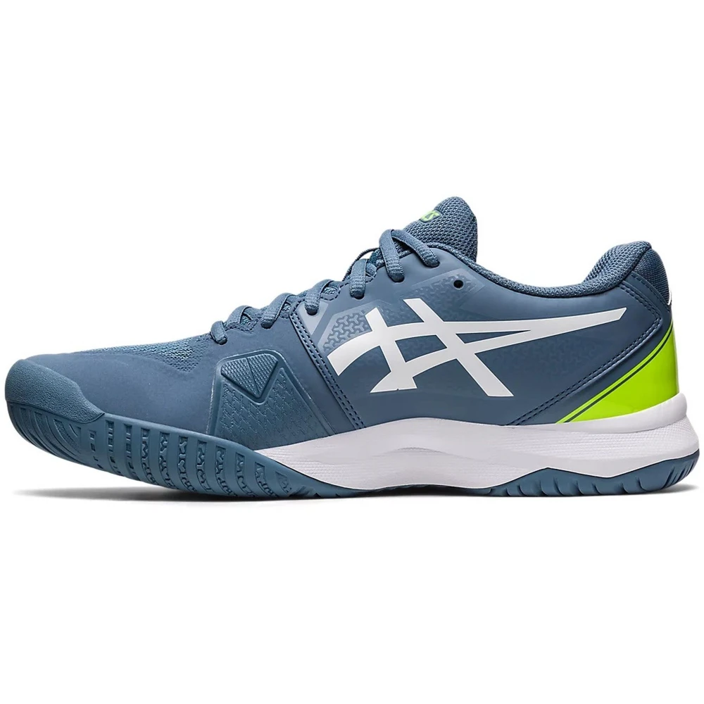 Asics Men’s Gel Challenger 13 Tennis Shoes (Steel Blue/White) - Image 2