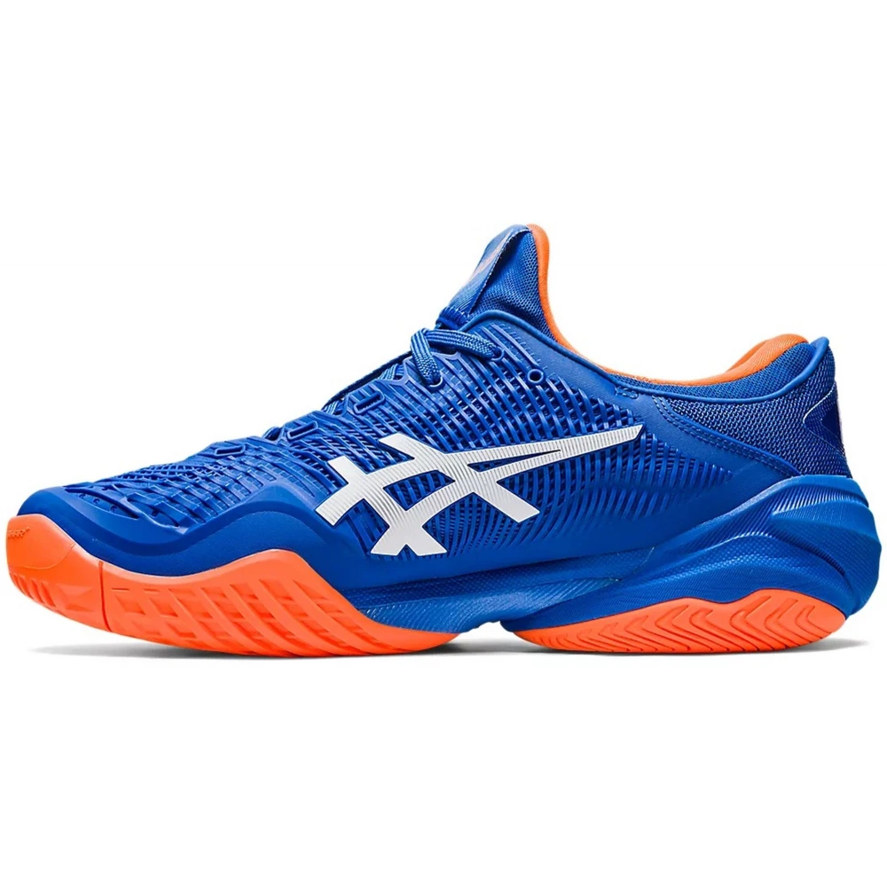 Asics Men’s Court FF 3 Novak Tennis Shoes (Tuna Blue/White) - Image 2