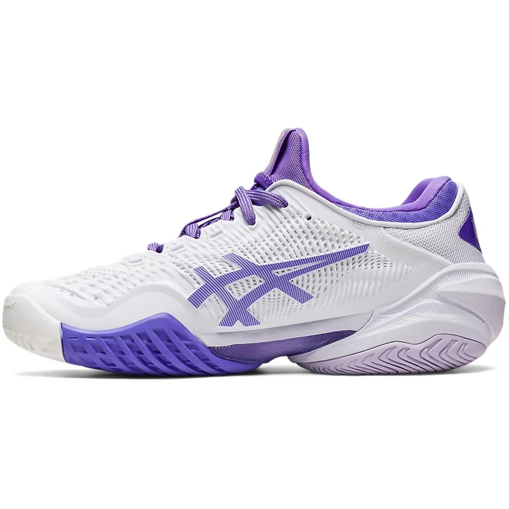 Asics Women’s Court FF 3 Tennis Shoes (White/Amethyst) - Image 2