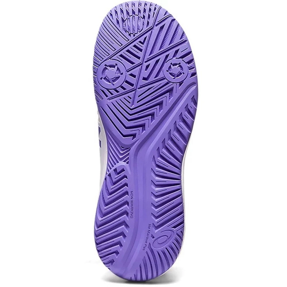 Asics Juniors Gel Resolution 9 Grade School Tennis Shoes (White/Amethyst) - Image 3