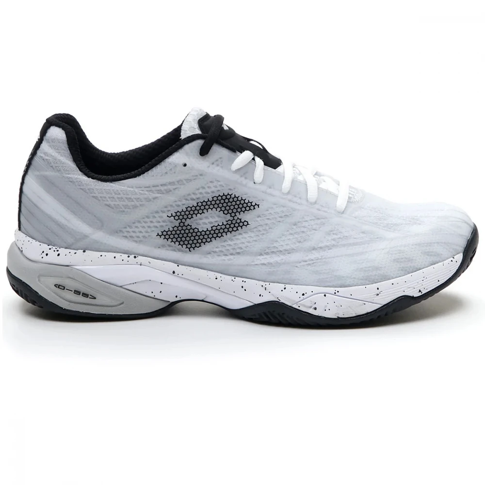 Lotto Men’s Mirage 300 II Clay Tennis Shoes (White/Black/Vapor Gray)
