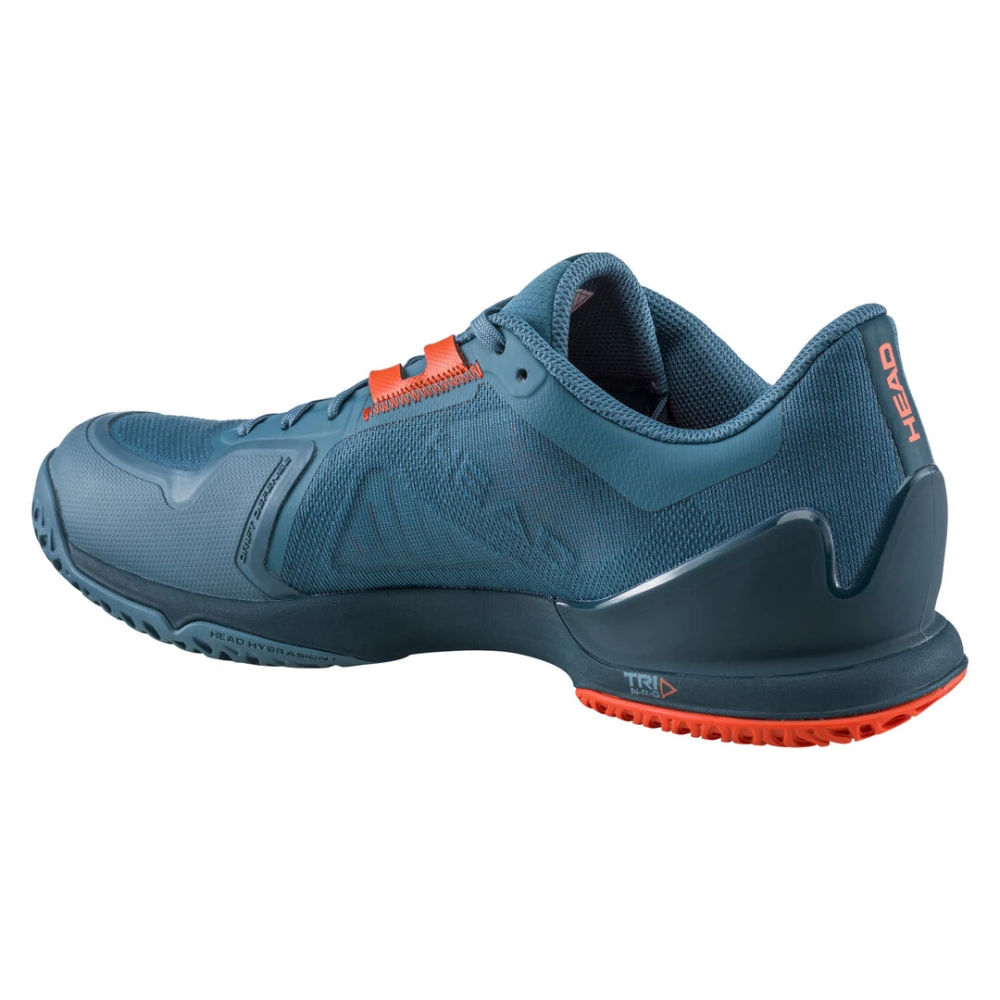 Head Men’s Sprint Pro 3.5 Tennis Shoes (Bluestone/Orange) - Image 2