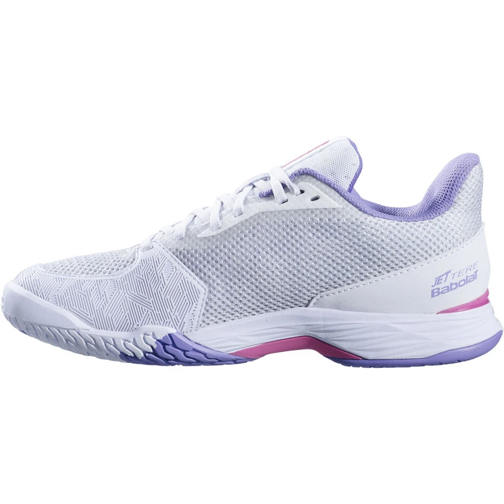 Babolat Women’s Jet Tere All Court Tennis Shoes (White/Lavender) - Image 2