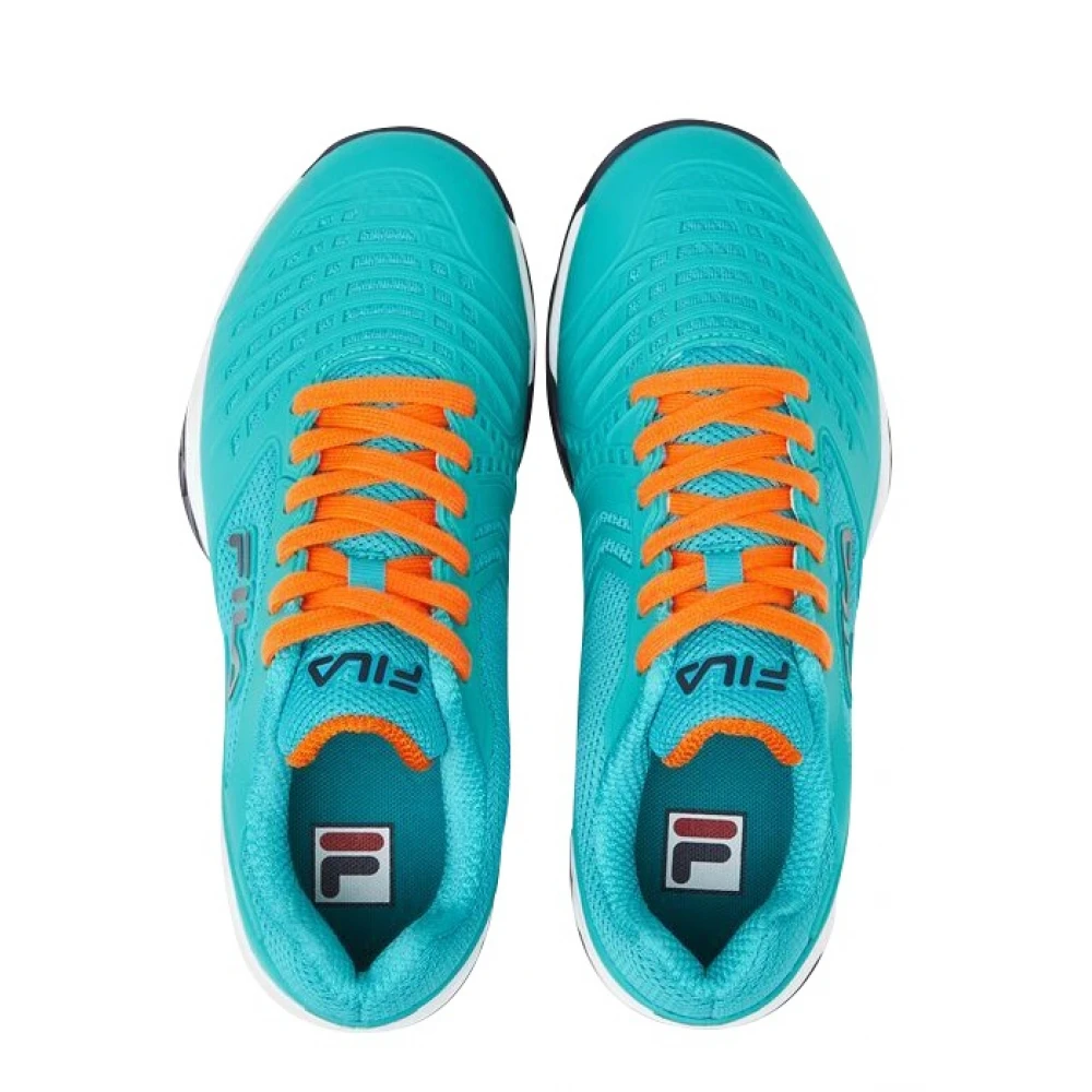 Fila Women’s Axilus 2 Energized Tennis Shoes (Ceramic/Vibrant Orange/Maritime Blue) - Image 3