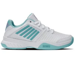 K-Swiss Women’s Court Express Tennis Shoes (White/Angel Blue/Sheer Lilac)
