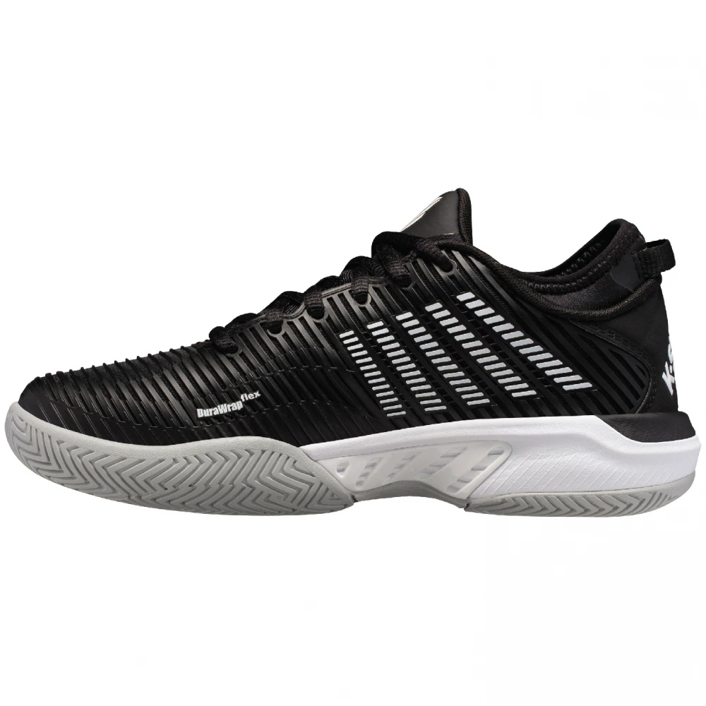 K-Swiss Women’s Hypercourt Supreme Tennis Shoes, Black/White/High-Rise - Image 2