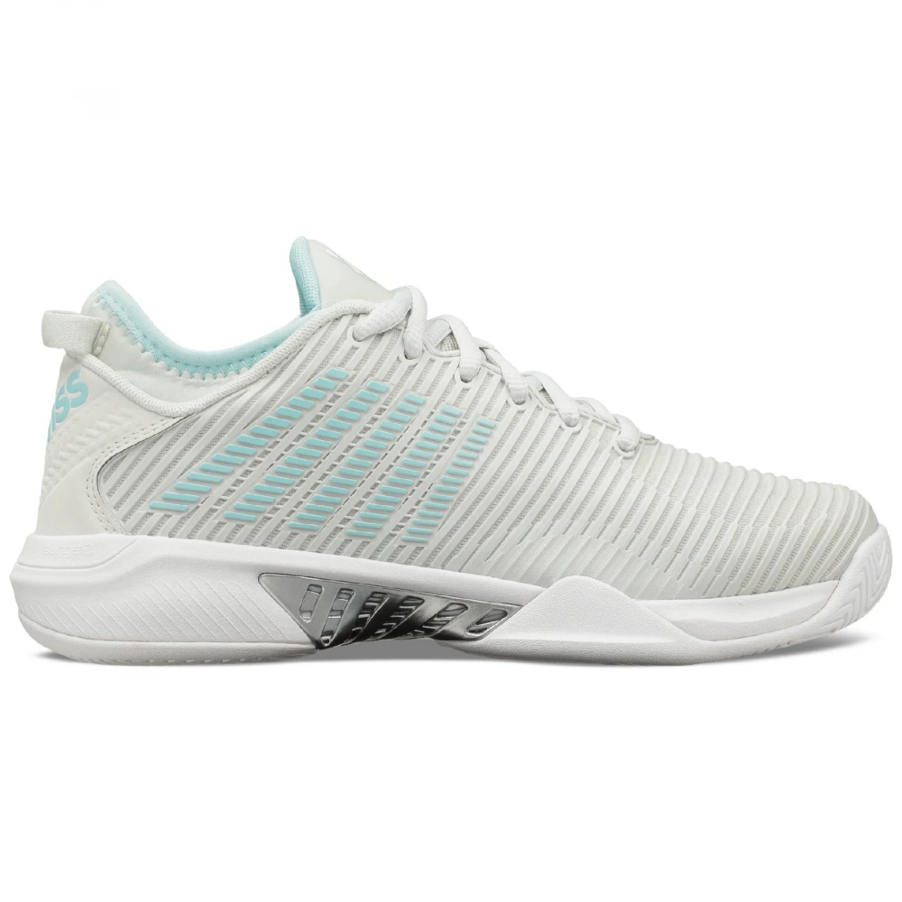 K-Swiss Women’s Hypercourt Supreme Tennis Shoe, Barely Blue/White/Blue Glow