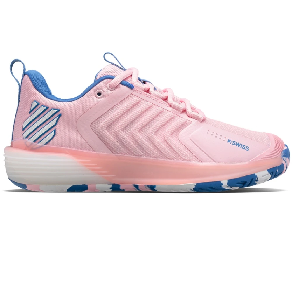 K-Swiss Women’s Ultrashot 3 Tennis Shoes (Orchid Pink/White/Star Sapphire)