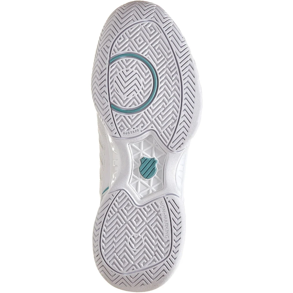 K-Swiss Women’s Bigshot Light 4 Tennis Shoes (Blanc De Blanc/Nile Blue/Desert Flower) - Image 3