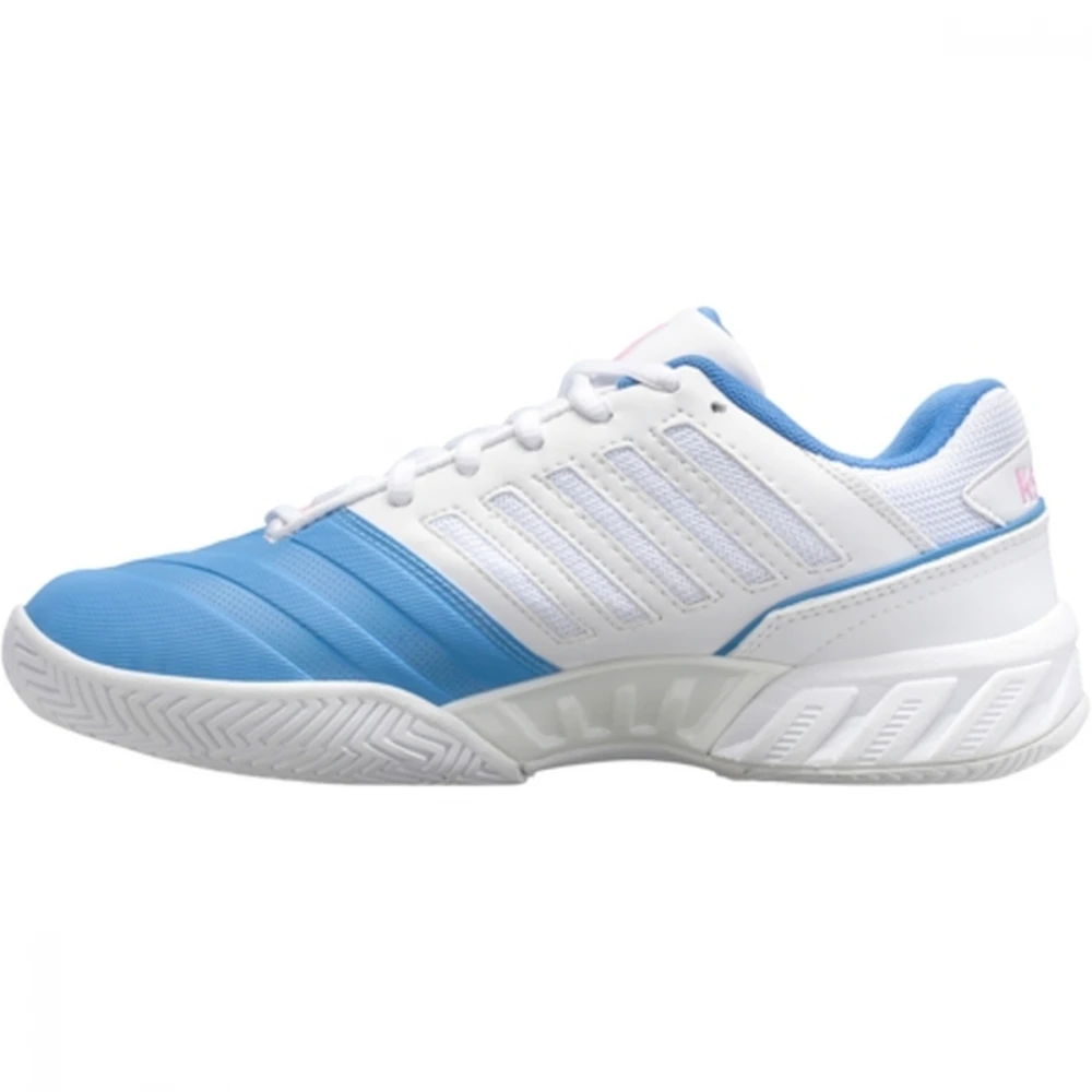 K-Swiss Women’s Bigshot Light 4 Tennis Shoes (Silver Lake Blue/White/Orchid Pink) - Image 2