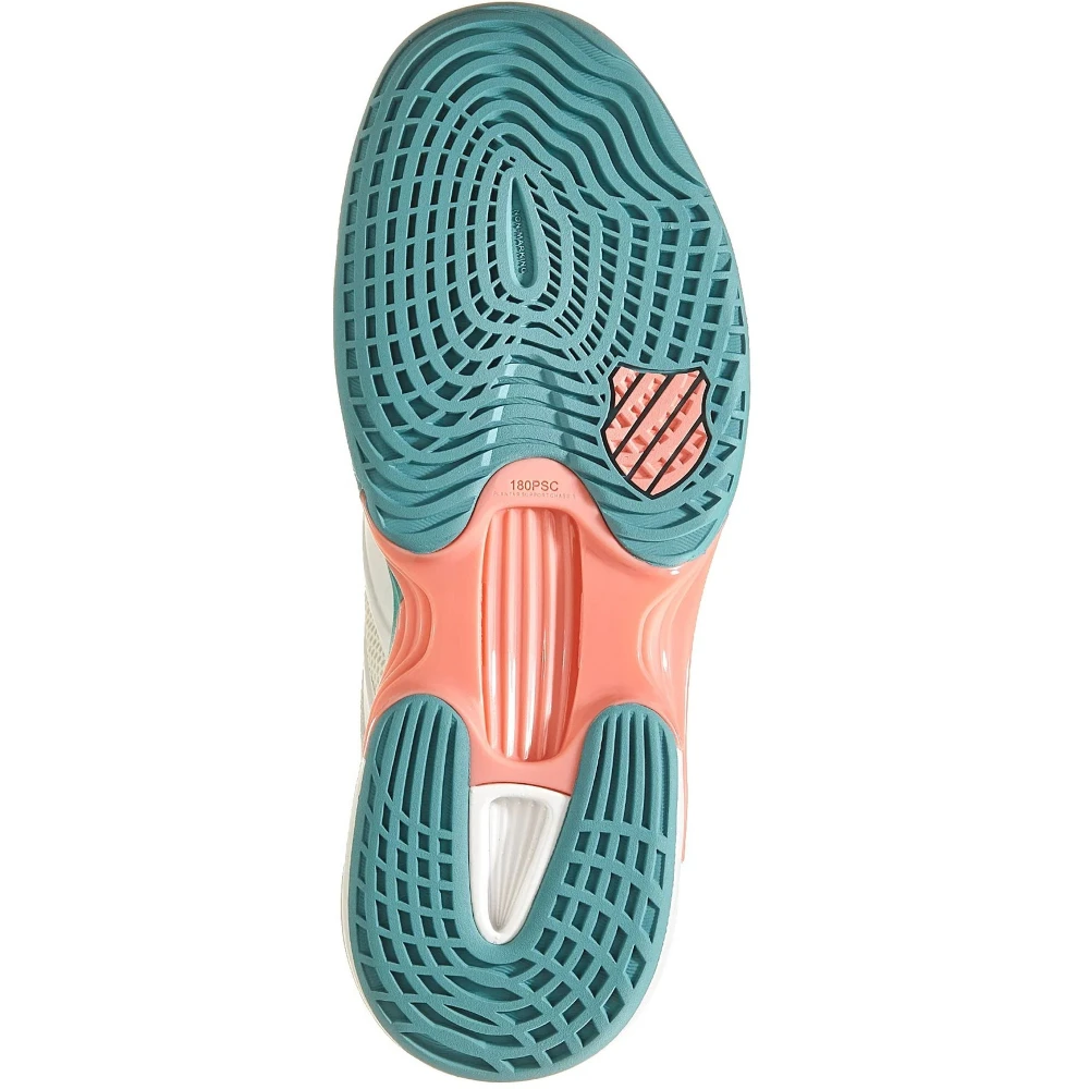 K-Swiss Women’s SpeedTrac Tennis Shoes (Blanc De Blanc/Nile Blue/Desert Flower) - Image 3