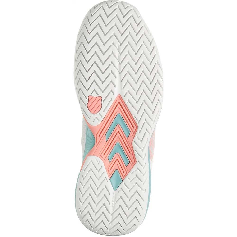 K-Swiss Women’s Ultrashot Team Tennis Shoes (Blanc De Blanc/Nile Blue/Desert Flower) - Image 3