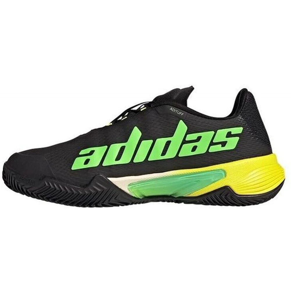 Adidas Men’s Barricade Clay Court Tennis Shoes (White/Beam Green/Beam Yellow) - Image 2