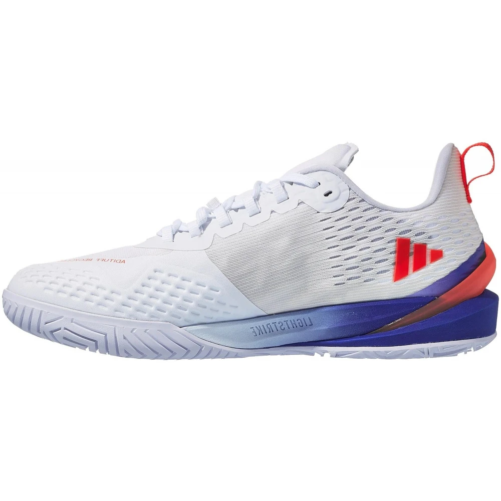 Adidas Men’s Adizero Cybersonic Tennis Shoes (Cloud White/Core Black/Solar Red) - Image 2