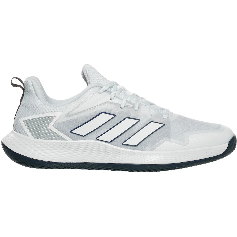 Adidas Men’s Defiant Speed Tennis Shoes (Cloud White/Team Navy Blue)