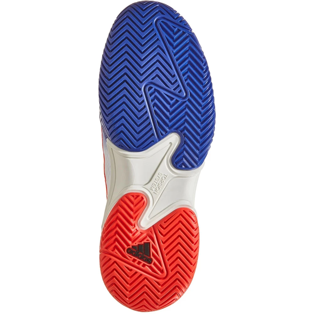 Adidas Men’s Barricade Tennis Shoes (Lucid Blue/Core Black/Solar Red) - Image 3