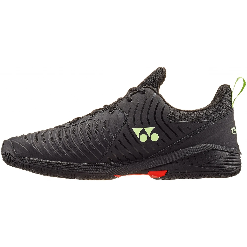 Yonex Men’s Power Cushion Sonicage 3 Tennis Shoes (Black/Lime) - Image 2