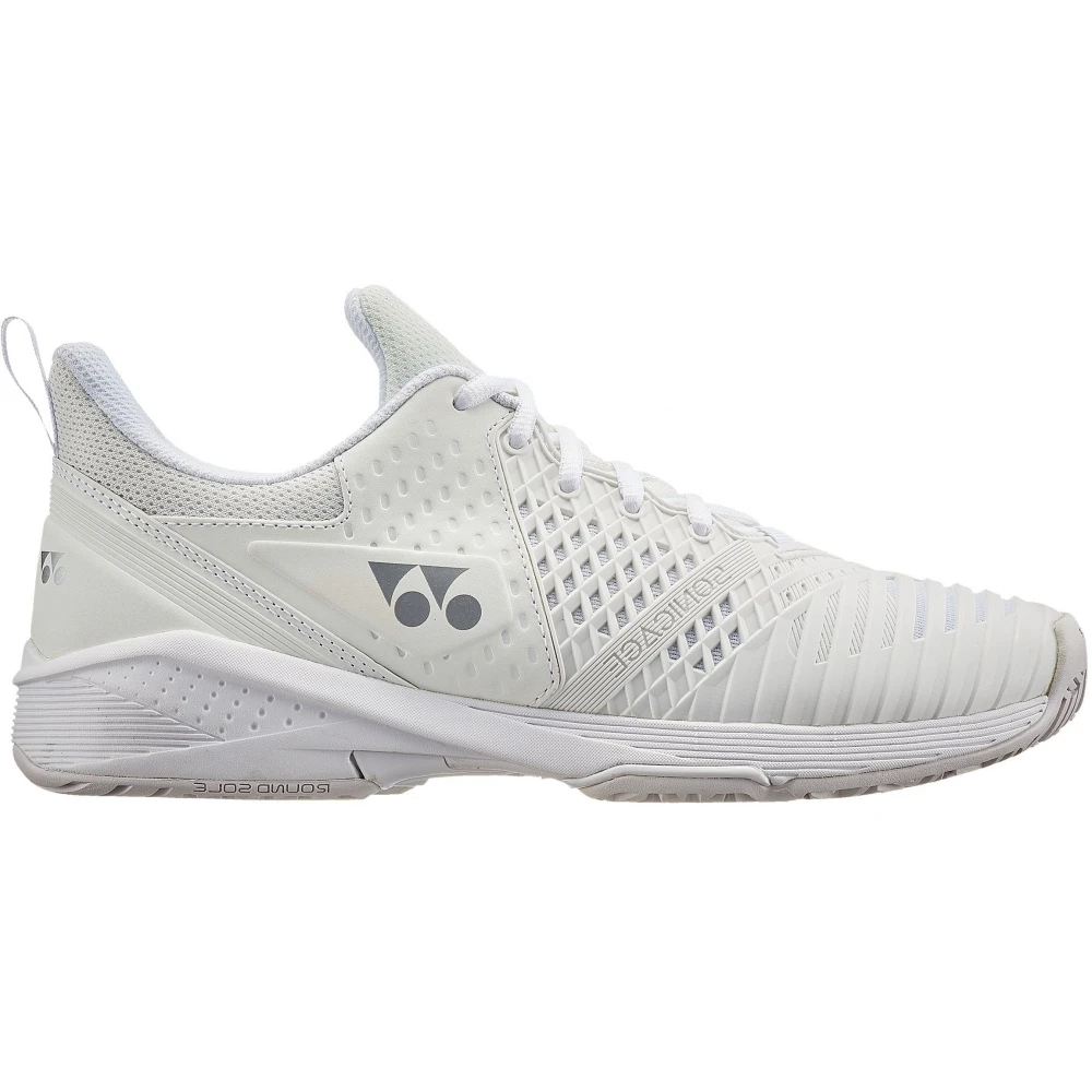Yonex Women’s Power Cushion Sonicage 3 Tennis Shoes (White/Silver)