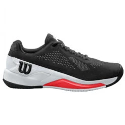 Wilson Men’s Rush Pro 4.0 Tennis Shoes (Black/White/Poppy Red)