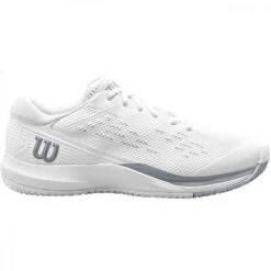 Wilson Men’s Rush Pro ACE Tennis Shoes (White/White/Pearl Blue)