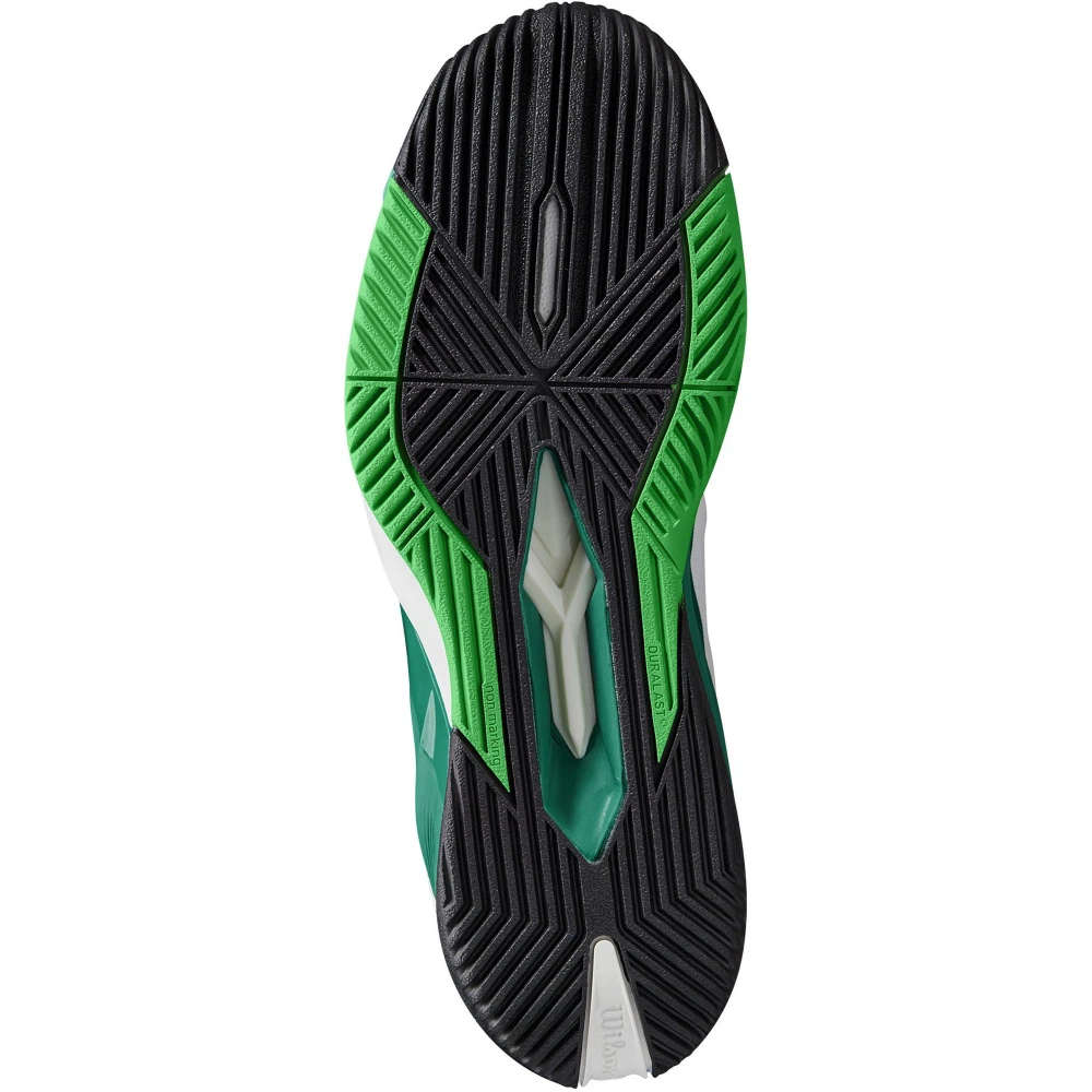 Wilson Men’s Rush Pro 4.0 Tennis Shoes (White/Bosphorus/Green) - Image 3