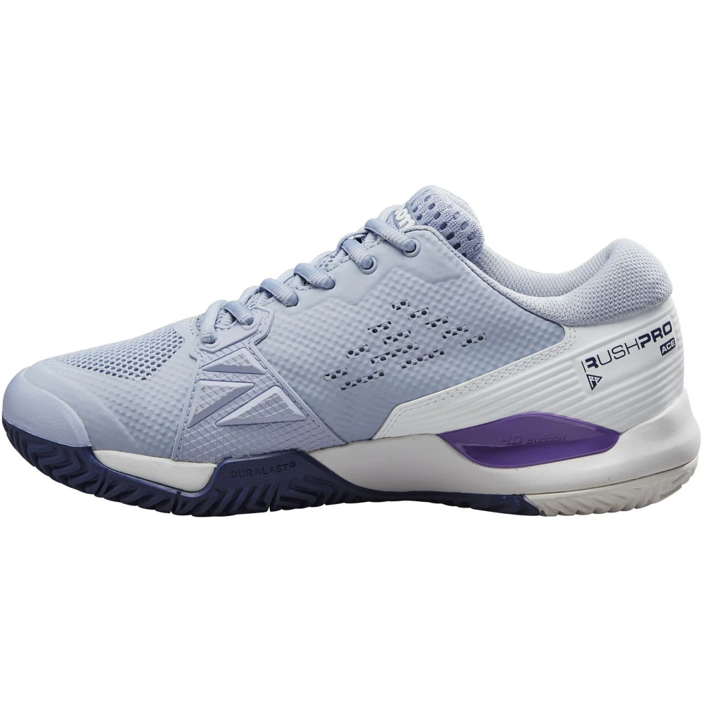 Wilson Women’s Rush Pro ACE Tennis Shoes (Eventide/White/Royal Lilac) - Image 2